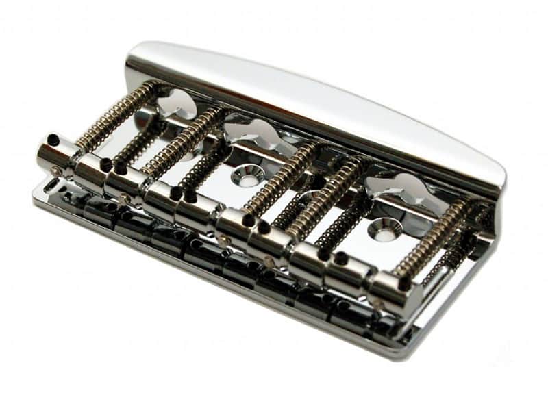 Hipshot 5-String Vintage Bass Bridge .750 Spacing - STAINLESS STEEL CHROME image 1