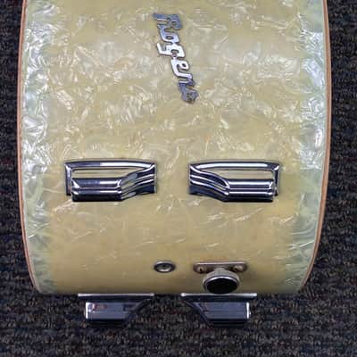 Vintage Rogers Drum Kit 12/16/20/14 Snare - White Marine Pearl image 20