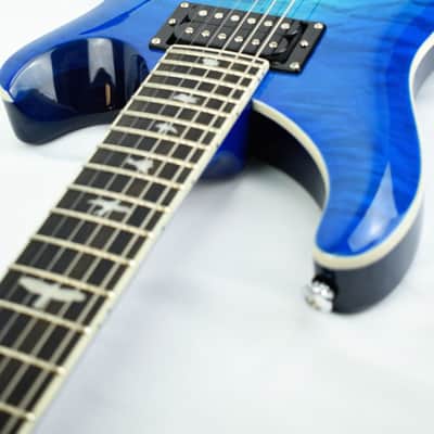 PRS SE Custom 24-08 Quilt TCI S Humbuckers Ebony Fretboard 8 Pickup Configurations with Gig Bag image 3