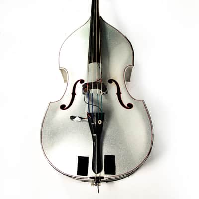 Silver Sparkle Upright Bass Owned by Brian Setzer image 2