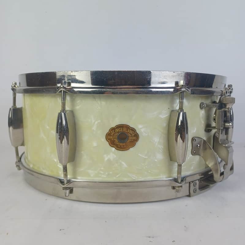 Slingerland 40s WMP 6x14"Radio King 1Ply Solid Maple Snare Drum Cloud Badge USA image 1