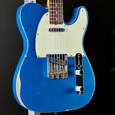 Fender Custom Shop 1963 Telecaster Relic 3A Rosewood Fingerboard Aged Lake Placid Blue image 3