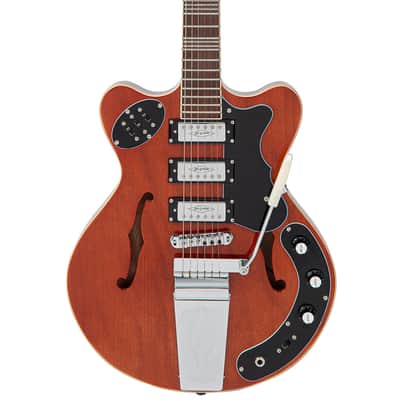 Vintage REVO Series 'Superthin' Electric Guitar ~ Natural image 2