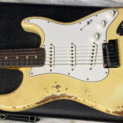 NEW! Fender Custom Deluxe Strat Heavy Relic - Aged Vintage White - Matching Peg Head - Authorized Dealer - 7.25lbs - G06378 image 8