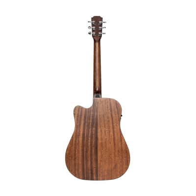 J.N GUITARS Cutaway Acoustic-electric Dreadnought Guitar With Solid Mahogany Top Dovern Series image 4