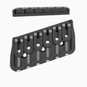 Hipshot 6-String Multi-Scale Guitar Bridge - Black - .125" Floor Height - 18° Angle