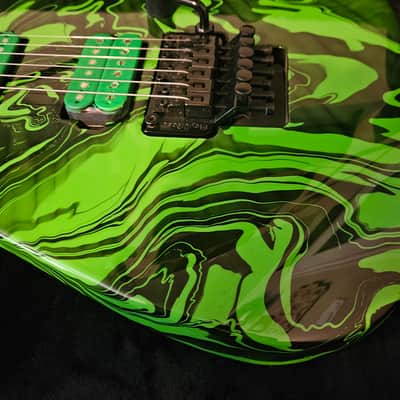 Jackson Pro Series DK2M Limited Run Slime 2014 Slime Green Swirl image 10