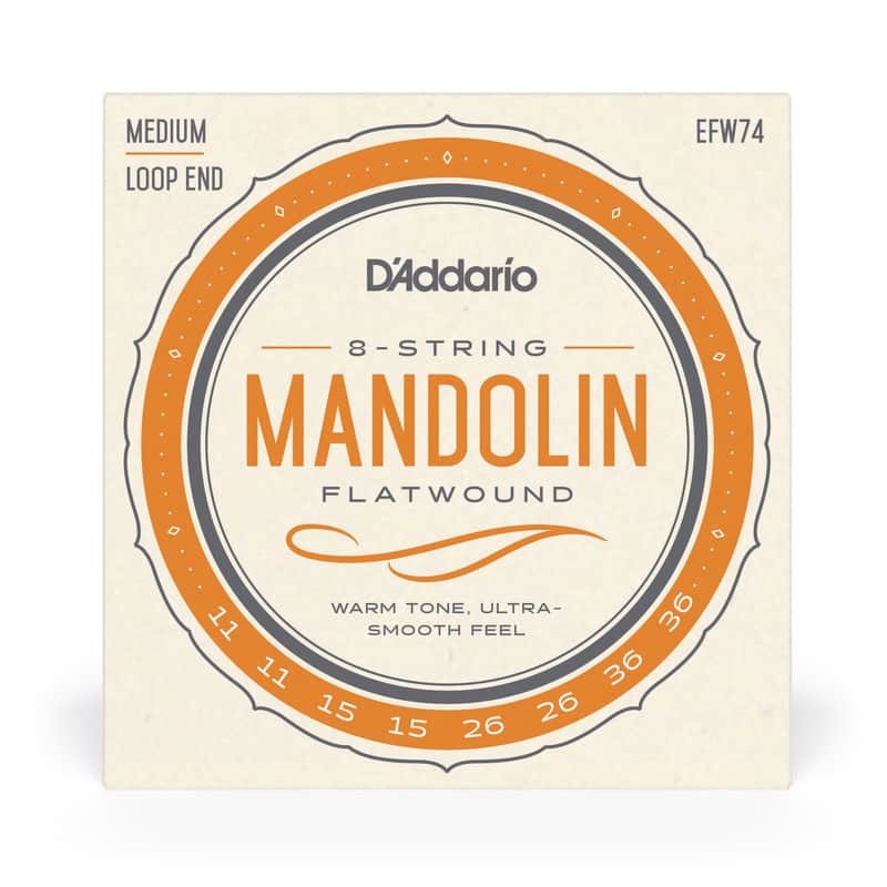 D'Addario Stainless Steel Flat Wound Mandolin 11-36 image 1