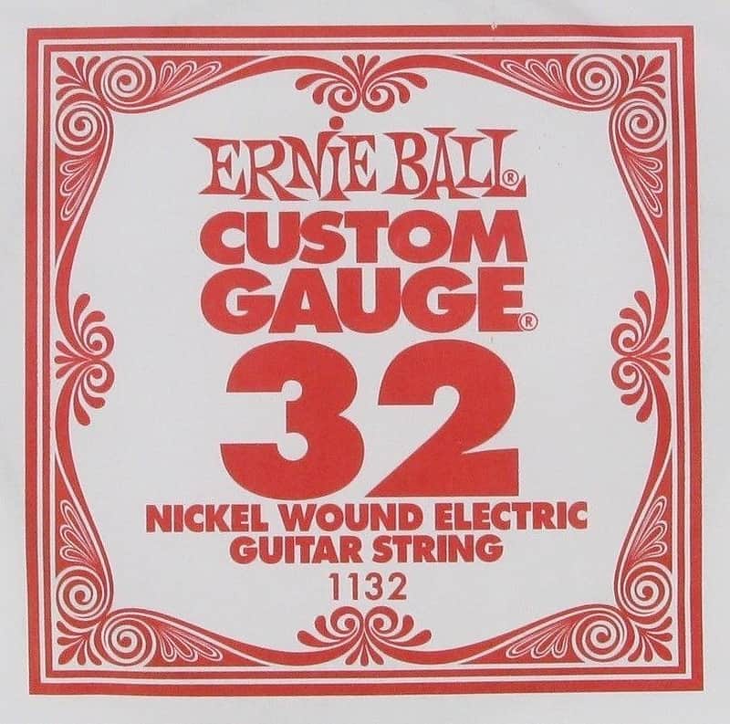Ernie Ball P01132 .032 Nickel Wound Electric Guitar Strings (6-Pack) image 1