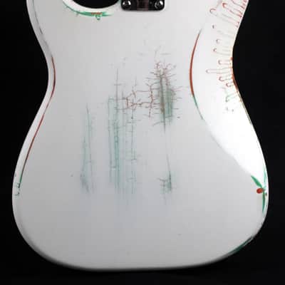 Custom Painted and Upgraded Fender Squier Strat - Aged and Worn With Graphics and Matching Headstock image 5