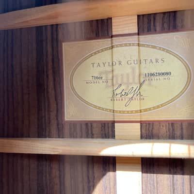 2010 Left handed Taylor 716ce with ES1 Electronics Vintage Sunburst image 7
