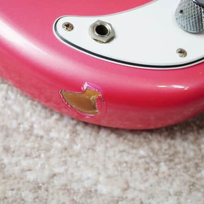1985 Fender Precision Bass ‘62 Vintage Reissue PB62-55 Metallic Pink Japan MIJ Fujigen image 19