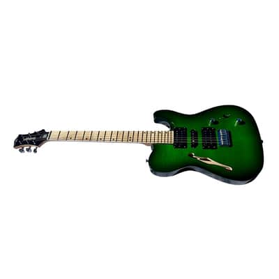 BootLegger Guitar Rye Memphis 2023 - HSH - Coil Split - Green Burst - Case - Tele Style image 9