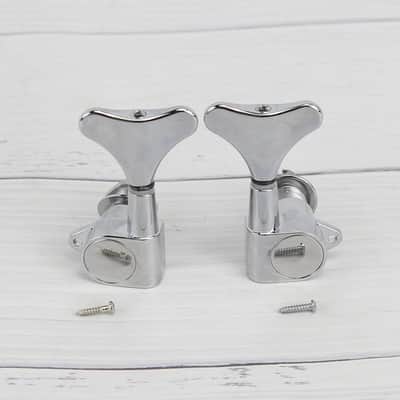 Chrome 2R2L Bass Guitar Sealed Tuning Pegs Tuners Machine Heads Tuning Key Buttons for PB Bass JB Bass image 3
