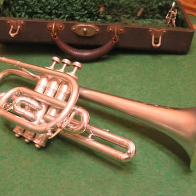 H.N. White American Standard Silver Cornet 1932 - Excellent! - Case and H.N. White 3 Mouthpiece image 1