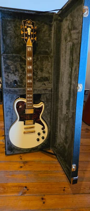 D’Angelico Deluxe Brighton – White / Gold – Made in Korea – Hard Case – 2020 image 1