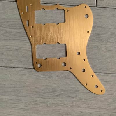 Custom made aluminum pickguard in anodized gold for Fender Jazzmaster image 1