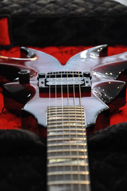 B.C. Rich Draco Supreme Flame Transparent Red image 1