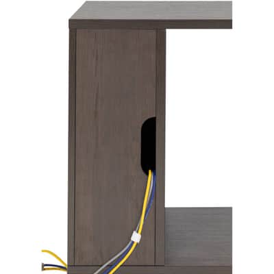 Gator Elite Furniture Series Rolling Rack Sidecar Cabinet in Dark Walnut Brown Finish with Configurable Rack Space & Shelving GELITESIDECAR-BRN image 9