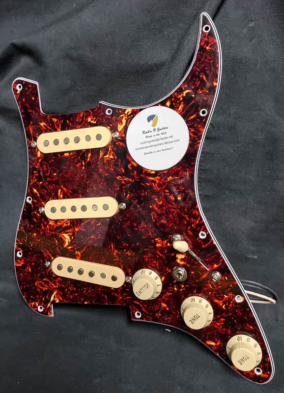 Rock'n R Guitars Loaded SSS for Stratocaster Pickguard W/GM 62z's & Mods 2022 Dark Brown Tortoise image 1