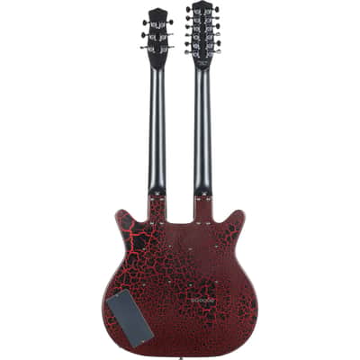 Danelectro DBN612 RDC Spruce Hardboard Body Maple Doubleneck 6/12-String Electric Guitar image 2