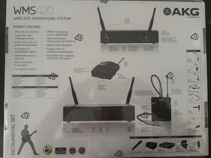 AKG WMS420 Wireless Instrument System (unopened) Black image 1