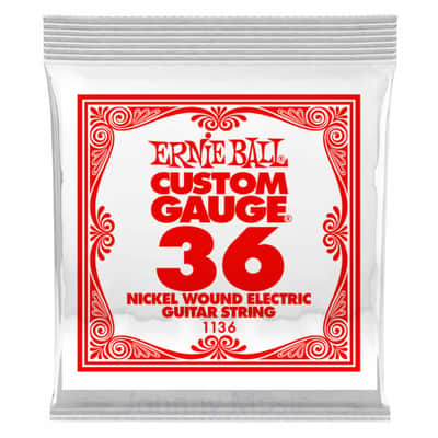 .036 Custom Gauge Electric Guitar Single String Nickel Plated Wound On Tin Plated Steel Hex Core image 1