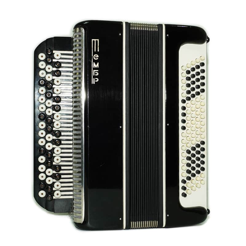 Bayan Tembr Ukraine Button Accordion 100 Bass, New Straps and Case, Concertina Stradella B System, Harmonica in Tune, 2721 image 1
