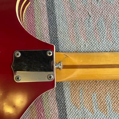 Kent 834 1960's Cherry Red Semi Hollowbody Guitar with white trim image 16