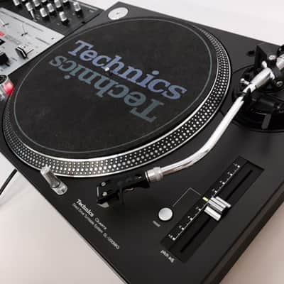 Technics SL-1200MK5 Black with Original Box, Vestax Mixer, Cartridge and Technics Spin Clock image 5