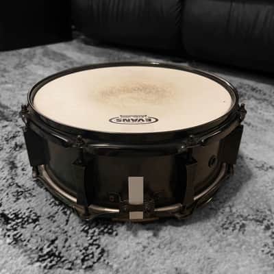 Pork Pie 5x12 inch Maple Snare in Transparent Black Finish & Black Chrome Hardware (2004) image 7