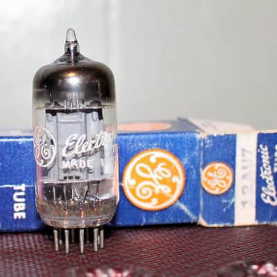 GE 12AU7 ECC82 PERFECT BALANCE LONG LADDER PLATE FAT D GETTER NOS++ NIB VINTAGE 1958 image 1