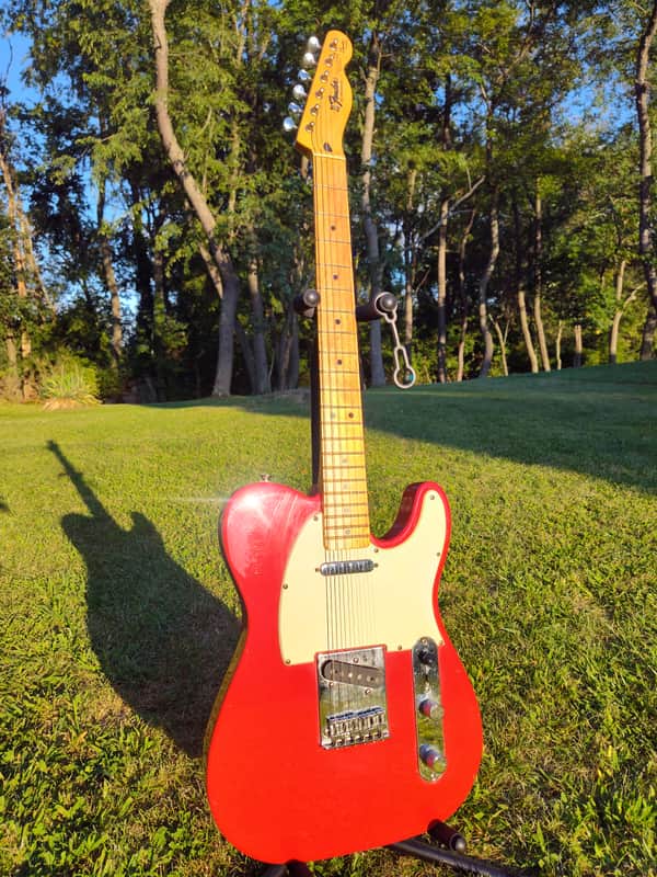 1994 Fender Telecaster MIM squier series red maple rare image 1
