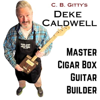 The Black Betty  - 3-string Electric/Acoustic Cigar Box Guitar by Deke - Featuring the Black Mamba Humbucker image 2
