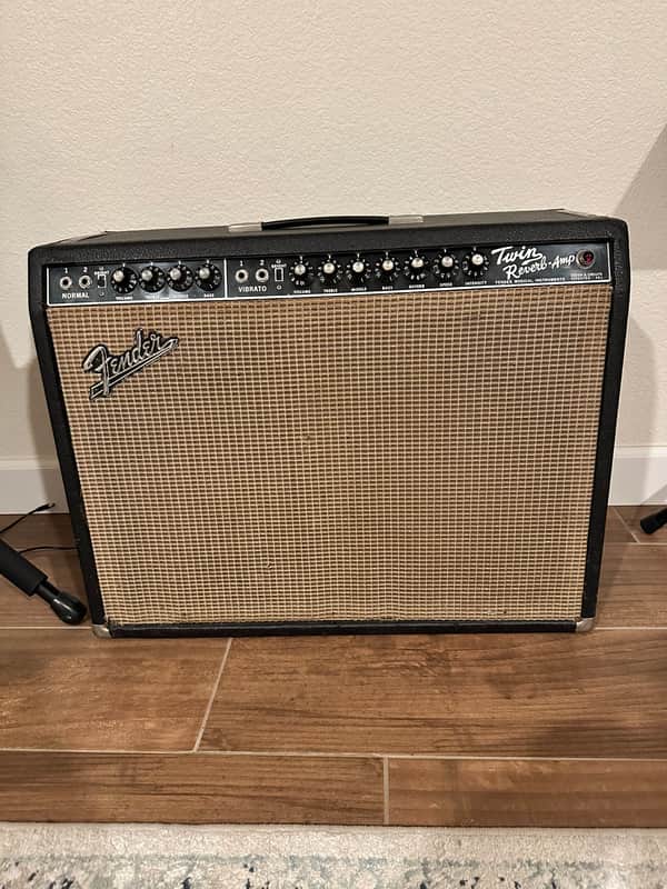 1965 Fender Twin Reverb – AB763 Blackface – Original Schumacher Iron, Jensen C12Ns, Blue Molded Caps image 1