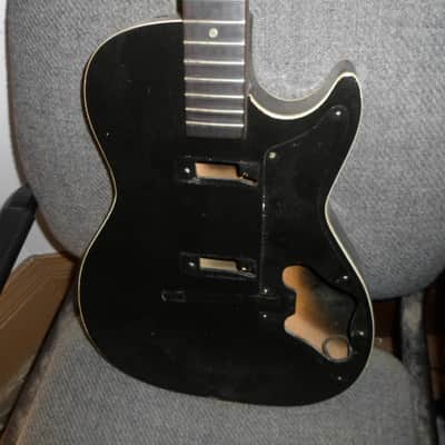 1960 Silvertone 1420 Stratotone Guitar project Black image 2