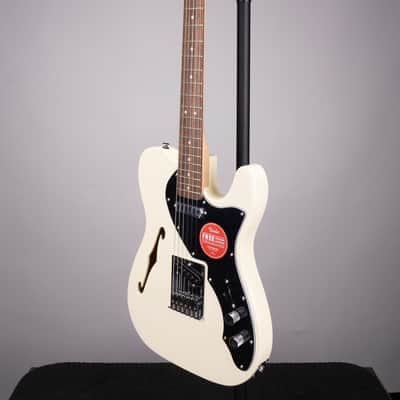 Squier Affinity Series Telecaster Thinline Electric Guitar - Olympic White image 5