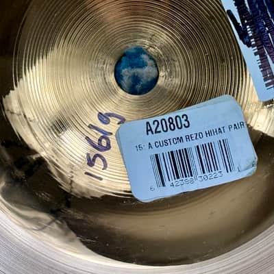 RARE SIZE 15” Zildjian A CUSTOM REZO Hihats 1285g 1561g image 15