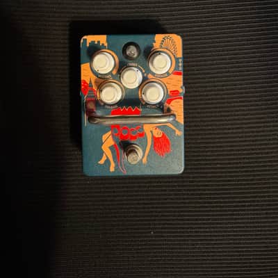 Orange Kongpressor Analog Class A Compressor Pedal 2010s - Blue/Orange Graphic image 1
