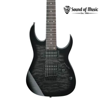 Ibanez Gio GRG7221QA 7-String Electric Guitar - Transparent Black Sunburst image 1