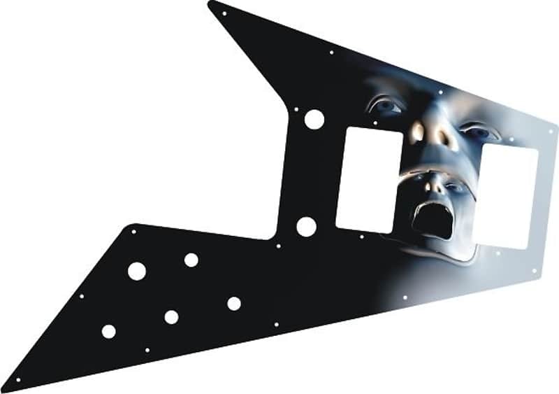 Pickguard Pick Guard Scratchplate Graphical Gibson Flying V Guitar Facial Escape image 1