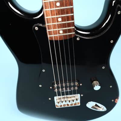 2002 Squier Tom Delonge Stratocaster Electric Guitar Black image 3