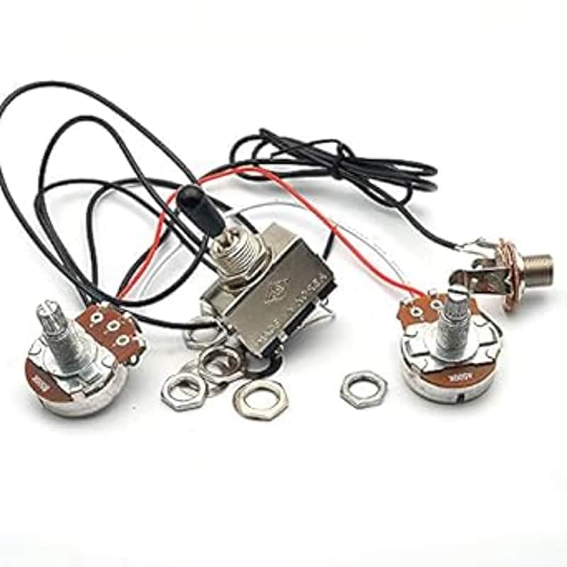 Electric Guitar Wiring Harness Prewired Two Pickup 500K Big Pots 3 Way Toggle Switch for LP Electric Guitarra image 1