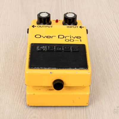 1980 Boss OD-1 Overdrive Long Dash Vintage Effects Pedal, Black Label Japan 4558D image 2