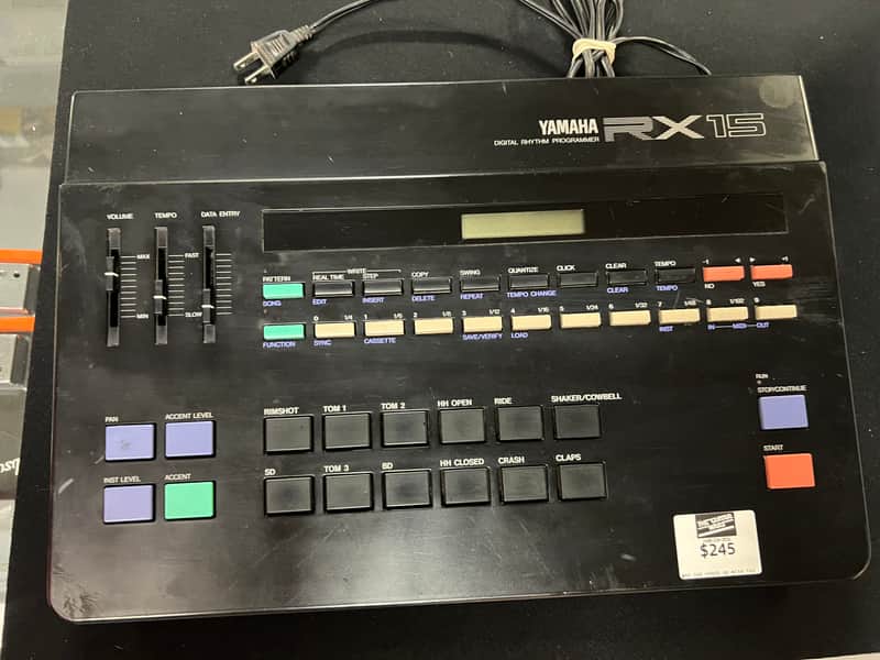 Yamaha RX15 Digital Rhythm Programmer 1980s - Black image 1