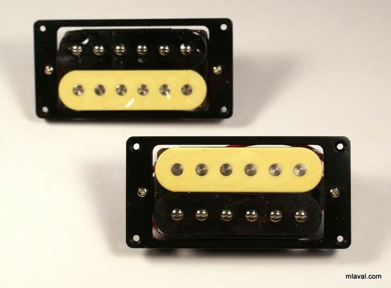 1 Pair of Humbucker Pickups Bridge & Neck With Mounting Rings ,Zebra image 1