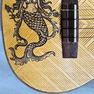 Blueberry Handmade Tenor Ukulele Mermaid Motif image 2