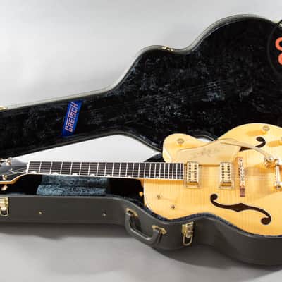 2014 Gretsch G6120AM Chet Atkins Hollow Body Amber Flame Filter’Tron Bigsby OHSC image 2