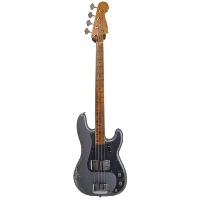 2025 Fender Custom Shop Empire ’58 Precision Bass – Faded Aged Charcoal Frost Metallic (9 lb 6 oz) image 4