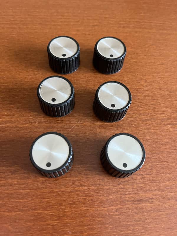 Traynor  Amplifier Knobs YGL YGM YVR  70’s  Black and Chrome image 1
